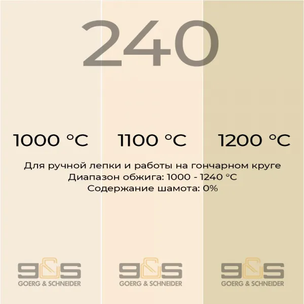Керамическая масса "GOERG & SCHNEIDER 240" - 10 кг
